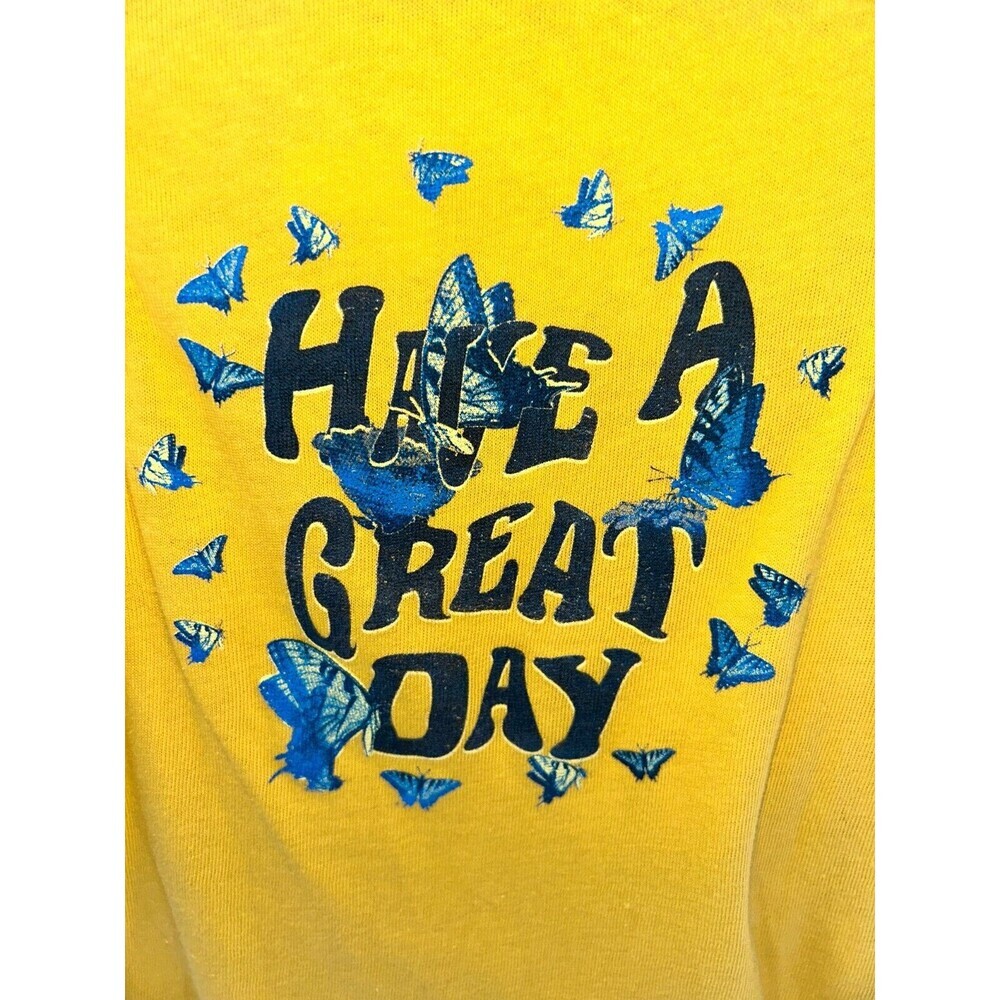 Women's Urban Outfitters BDG Have a Great Day Yellow Cropped Tank Top Size S - Picture 3 of 6